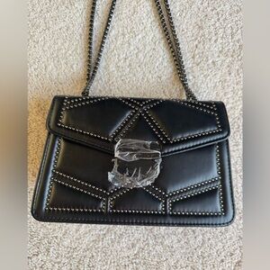 Black Studded Chain Purse
